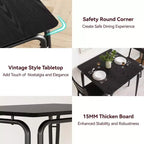 Table à manger pour 2 personnes - Petite table et chaises, Ensemble de salle à manger carré, Ensemble de table à dîner, Ensembles de cuisine et de salle à manger 3 pièces pour petit espace, appartement