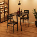 Table à manger pour 2 personnes - Petite table et chaises, Ensemble de salle à manger carré, Ensemble de table à dîner, Ensembles de cuisine et de salle à manger 3 pièces pour petit espace, appartement