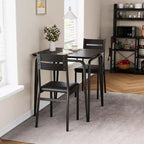 Table à manger pour 2 personnes - Petite table et chaises, Ensemble de salle à manger carré, Ensemble de table à dîner, Ensembles de cuisine et de salle à manger 3 pièces pour petit espace, appartement