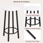 Table et Chaises Hautes pour 2 Personnes, Petite Table Haute de Cuisine pour 2 Places, 3 Grandes Étagères de Rangement Gain de Place