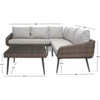 Ensemble de canapés 4 pièces Onri - Intérieur/Extérieur - PAT9027 - Safavieh