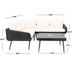 Ensemble de canapés 4 pièces Onri - Intérieur/Extérieur - PAT9027 - Safavieh