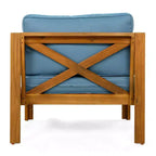 Christopher Knight Home Cedric – Ensemble 3 pièces de chaises de club de patio de style transitionnel en bois d'acacia avec table d'appoint pliable