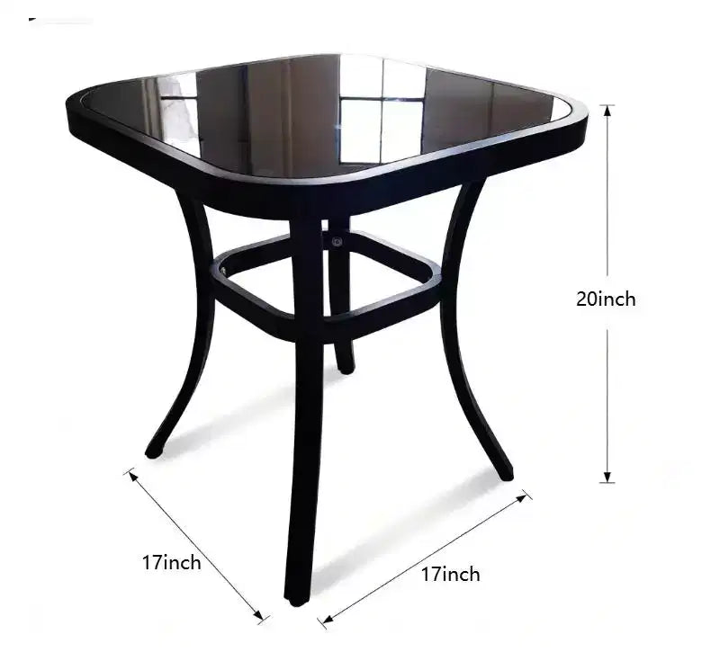 ALAULM Ensemble de mobilier de patio en aluminium 7 places, salons de conversation d'extérieur en métal modernes avec table brasero au propane de 45 pouces