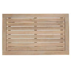 Ensemble de conversation 4 pièces en bois d'acacia avec coussins gris