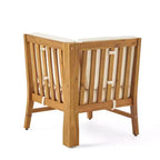 GDFStudio Biella Ensemble de canapé sectionnel d'extérieur 5 places en bois d'acacia avec foyer
