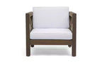 Christopher Knight Home Malcolm — Ensemble de canapé sectionnel d'extérieur 5 places en bois d'acacia avec table basse et coussins