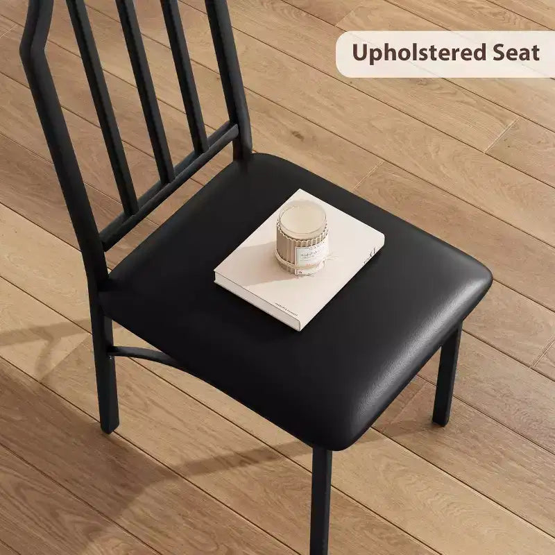 Ensemble table à manger et 2 chaises, ensemble table de cuisine et 2 chaises avec coussin en PU ultra confortable, meubles avec chaises de cuisine adaptés aux petits espaces