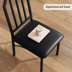 Ensemble table à manger et 2 chaises, ensemble table de cuisine et 2 chaises avec coussin en PU ultra confortable, meubles avec chaises de cuisine adaptés aux petits espaces