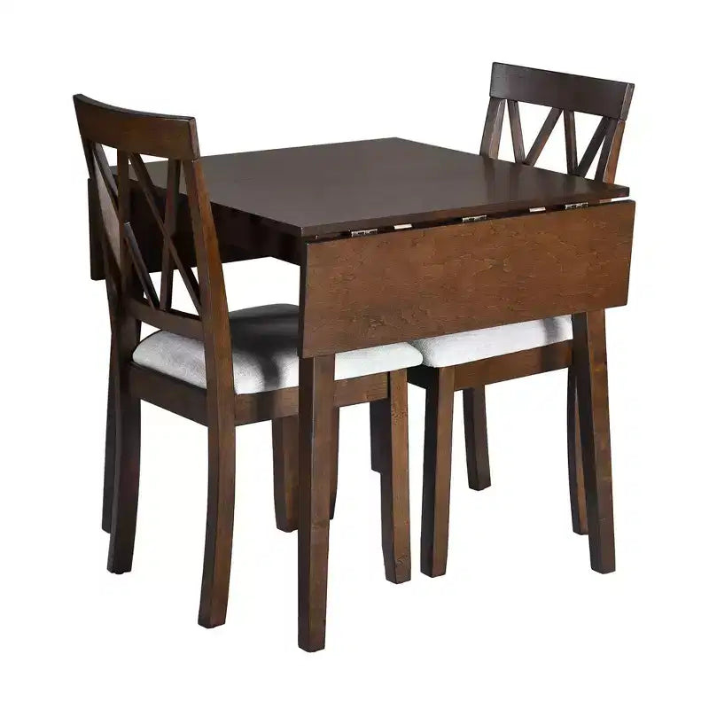 Ensemble de salle à manger 3 pièces extensible Merax avec chaises rembourrées