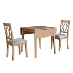 Ensemble de salle à manger 3 pièces extensible Merax avec chaises rembourrées