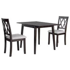 Ensemble de salle à manger 3 pièces extensible Merax avec chaises rembourrées