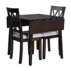 Ensemble de salle à manger 3 pièces extensible Merax avec chaises rembourrées