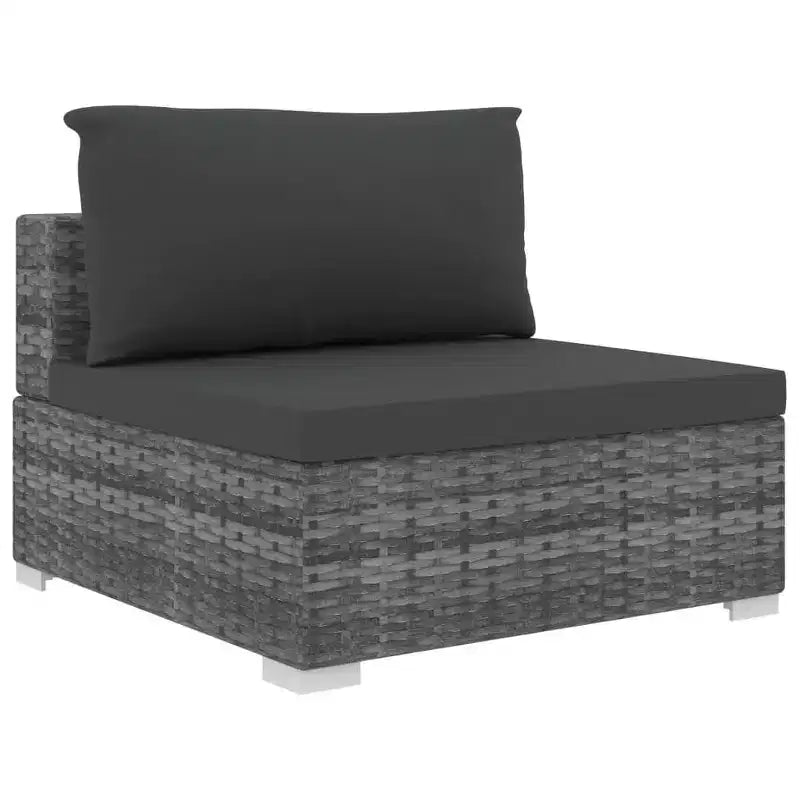 vidaXL Salon de jardin 9 pièces gris