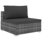 vidaXL Salon de jardin 9 pièces gris