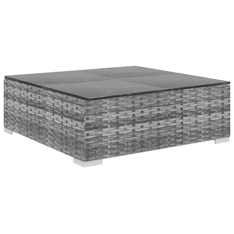 vidaXL Salon de jardin 9 pièces gris