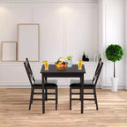 Ensemble de table et chaises de salle à manger BestMassage pour 2/4 personnes, ensemble de table de cuisine, marron foncé