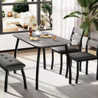 Ensemble de salle à manger 4 pièces avec banc rembourré et 2 chaises, table de cuisine peu encombrante pour appartement ou petite salle à manger