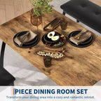 Ensemble de salle à manger 4 pièces avec banc rembourré et 2 chaises, table de cuisine peu encombrante pour appartement ou petite salle à manger