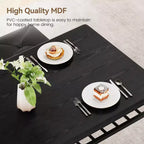 Ensemble Table et Chaises de Salle à Manger CuisinSmart pour 4, avec Banc Rembourré et 2 Tabourets Carrés, avec Étagères de Rangement, Ensemble de Meubles de Salle à Manger pour Petits Espaces