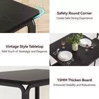 Table de salle à manger pour 2, Ensembles de table de cuisine carrée avec 2 chaises rembourrées, Table à manger moderne en bois peu encombrante, Meubles de salle à manger