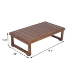Christopher Knight Home Zip Ensemble causeuse et table basse d'extérieur en bois d'acacia avec coussins
