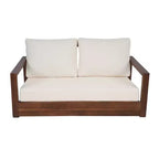 Christopher Knight Home Zip Ensemble causeuse et table basse d'extérieur en bois d'acacia avec coussins