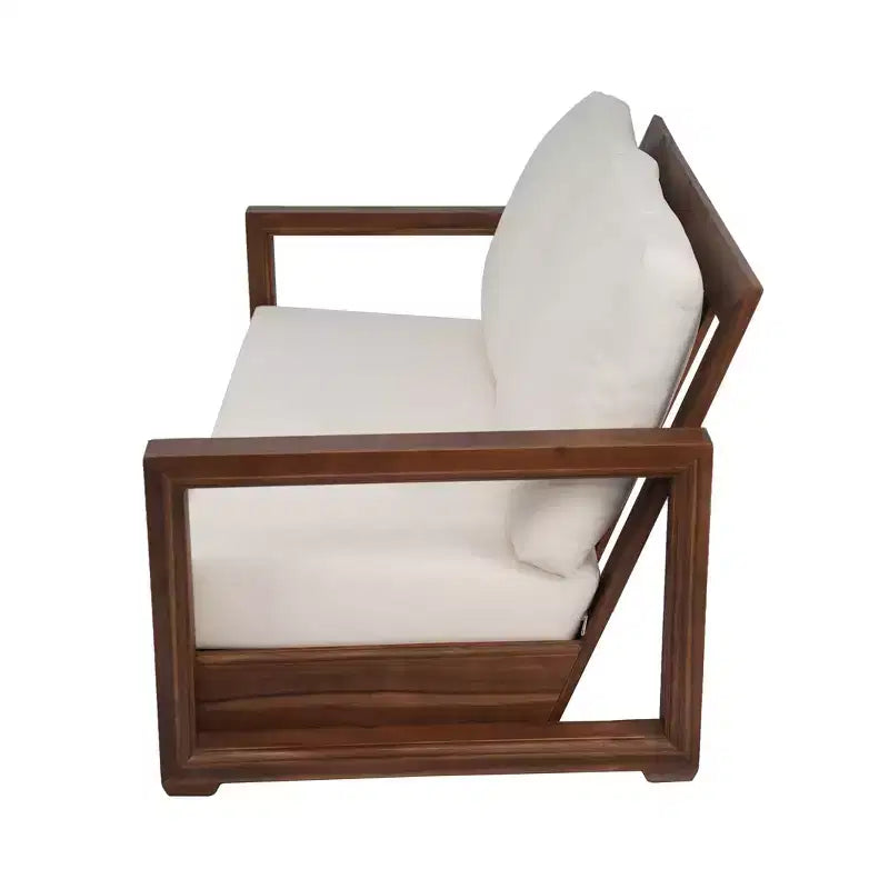 Christopher Knight Home Zip Ensemble causeuse et table basse d'extérieur en bois d'acacia avec coussins