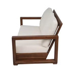 Christopher Knight Home Zip Ensemble causeuse et table basse d'extérieur en bois d'acacia avec coussins