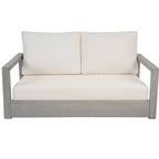 Christopher Knight Home Zip Ensemble causeuse et table basse d'extérieur en bois d'acacia avec coussins