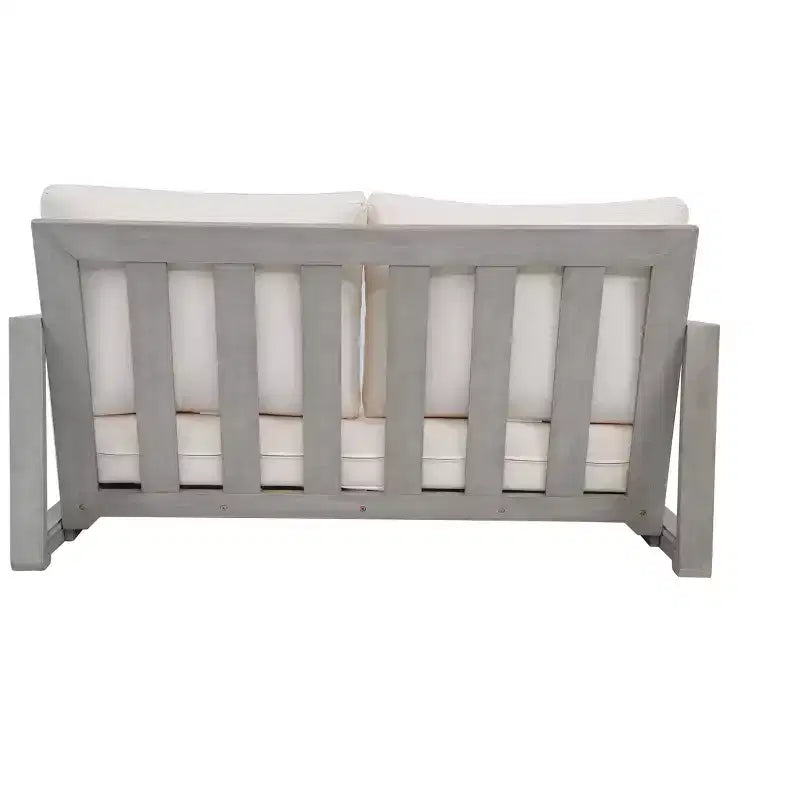 Christopher Knight Home Zip Ensemble causeuse et table basse d'extérieur en bois d'acacia avec coussins