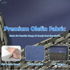 Ensemble de meubles de patio Bestier, ensemble de conversation en osier 5 pièces avec coussin épais et poufs, chaises de canapé en rotin d'extérieur pour arrière-cour, jardin, porche
