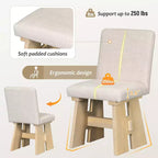 Ensemble de salle à manger GDFStudio Felton moderne 7 pièces en bois rembourré