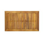 Christopher Knight Home Ted – Ensemble de conversation extérieur 4 pièces en bois d'acacia avec coussins et table basse à lattes