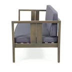 Christopher Knight Home Ted – Ensemble de conversation extérieur 4 pièces en bois d'acacia avec coussins et table basse à lattes