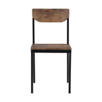 Ensemble de salle à manger rond 3 pièces Whisen avec abattant et 2 chaises - Noir et marron