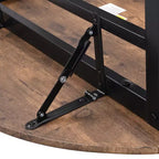 Ensemble de salle à manger rond 3 pièces Whisen avec abattant et 2 chaises - Noir et marron