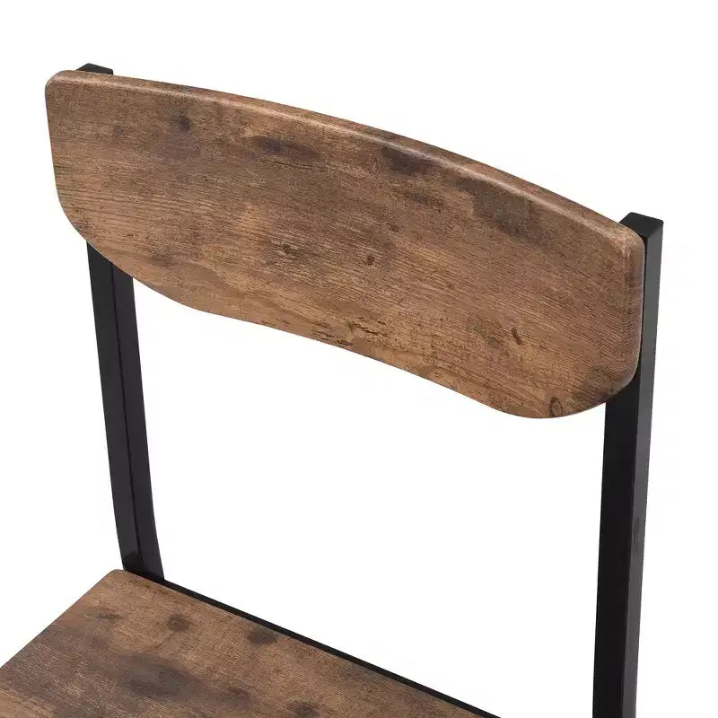 Ensemble de salle à manger rond 3 pièces Whisen avec abattant et 2 chaises - Noir et marron