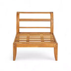 Ensemble de patio 6 pièces Whisen avec lit de repos, table à thé et pouf