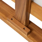 Ensemble de patio 6 pièces Whisen avec lit de repos, table à thé et pouf