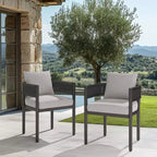 GRANDPATIO Chaise de salle à manger d'extérieur avec coussins, ensemble de 2