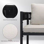 GRANDPATIO Chaise de salle à manger d'extérieur avec coussins, ensemble de 2