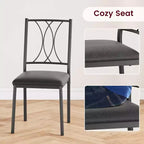Ensemble de table à manger carrée Acekool pour 2, table de cuisine 3 pièces peu encombrante et chaises rembourrées, petit appartement