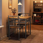 Ensemble de table à manger carrée Acekool pour 2, table de cuisine 3 pièces peu encombrante et chaises rembourrées, petit appartement