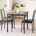 Ensemble de table à manger carrée Acekool pour 2, table de cuisine 3 pièces peu encombrante et chaises rembourrées, petit appartement