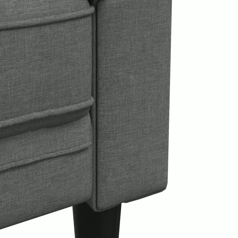 vidaXL Canapé Moderne Gris Foncé - 2 et 3 Places : Meubles de Salon, Cadre en Bois Robuste, Tissu Confortable
