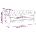vidaXL Canapé Moderne Gris Foncé - 2 et 3 Places : Meubles de Salon, Cadre en Bois Robuste, Tissu Confortable