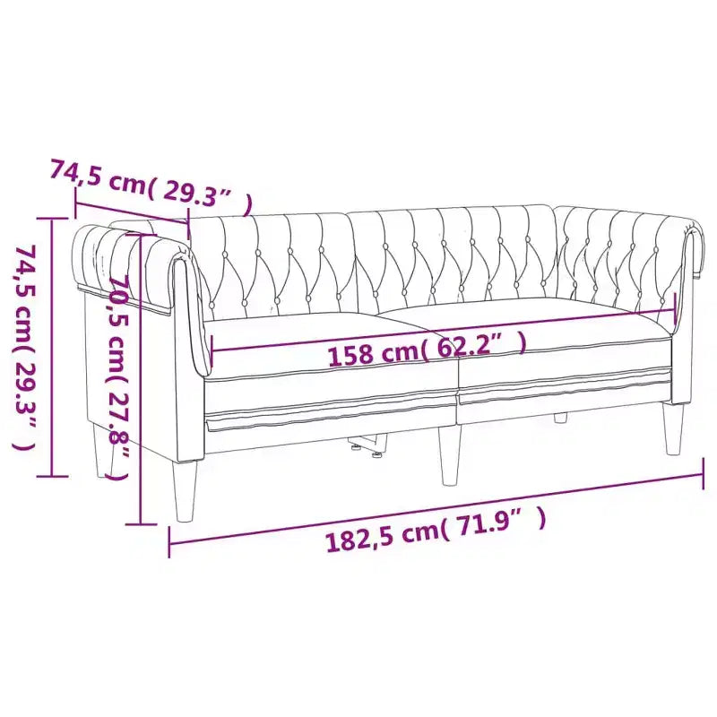vidaXL Canapé Moderne Gris Foncé - 2 et 3 Places : Meubles de Salon, Cadre en Bois Robuste, Tissu Confortable