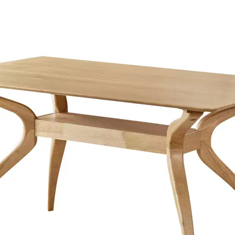 GDFStudio Megann Ensemble de salle à manger 5 pièces en tissu et bois, style moderne milieu de siècle