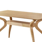 GDFStudio Megann Ensemble de salle à manger 5 pièces en tissu et bois, style moderne milieu de siècle